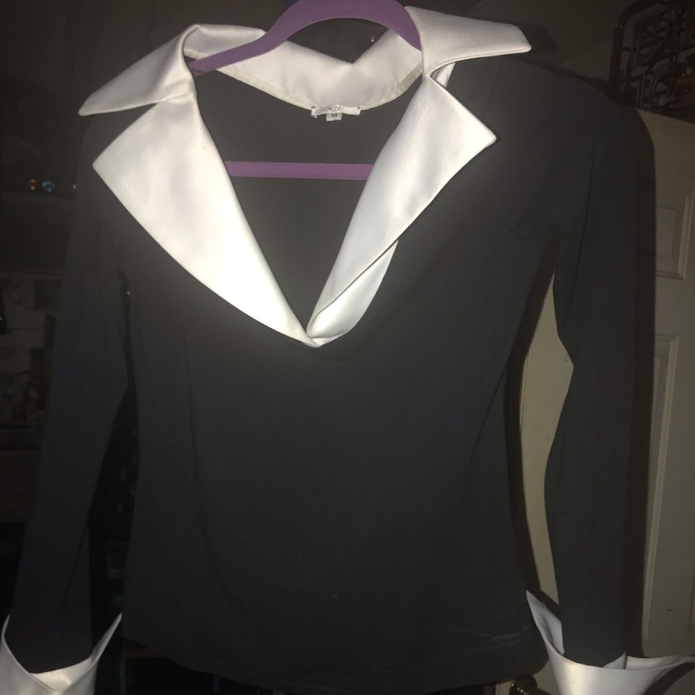 Cache' silk and cotton top
